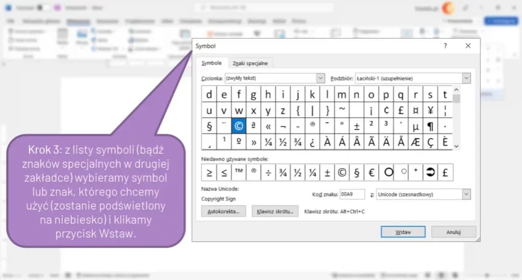 Jak wstawić znak w miejsce symbolu w Wordzie – proste metody i triki